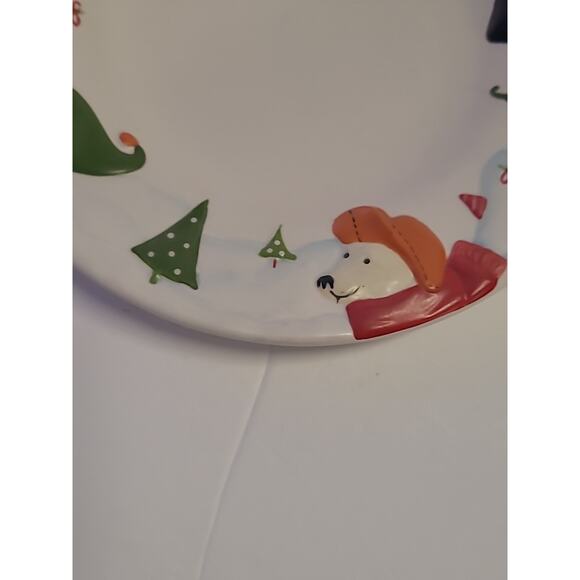 Yankee Candle North Pole Themed Plate for Large Shade Snowman Penguin Polar Bear - Picture 7 of 8